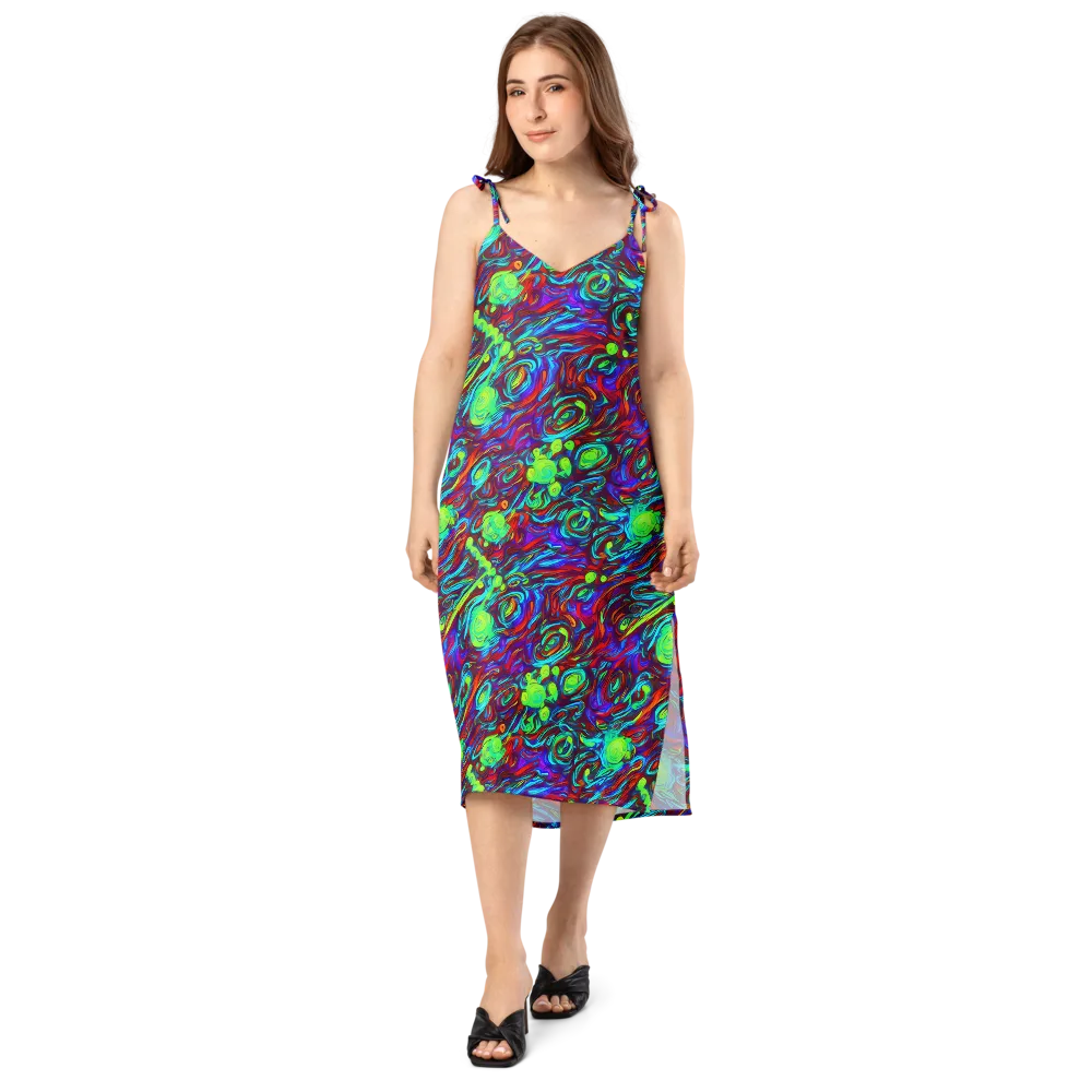 Limewave on Slip Dress — Front