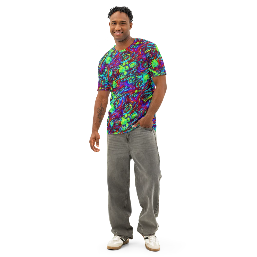 Limewave on Men's Cotton Crew Neck T-Shirt — Front