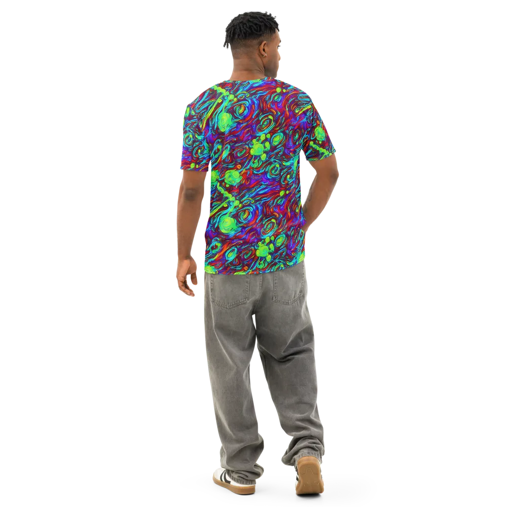 Limewave on Men's Cotton Crew Neck T-Shirt — Back