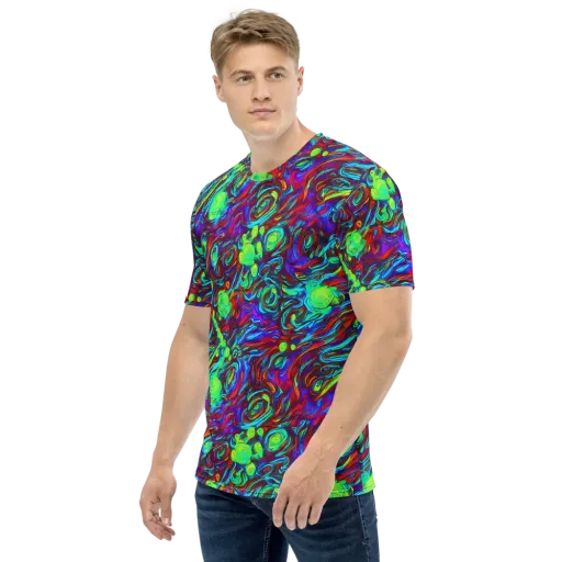 Limewave on a Men's Crew Neck T-Shirt