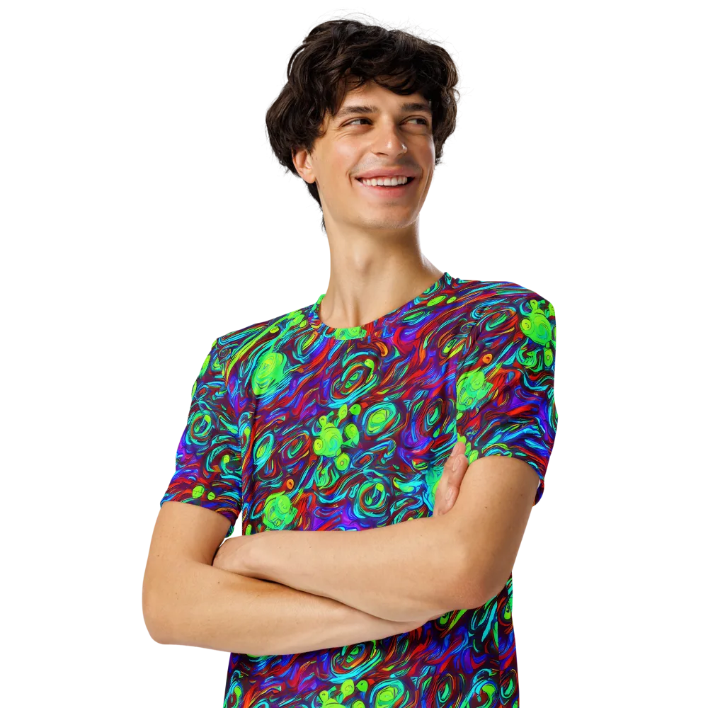 Limewave on Men's Crew Neck T-Shirt — Left Front