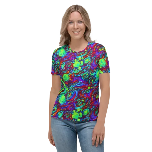 Limewave on a Women's Crew Neck T-Shirt