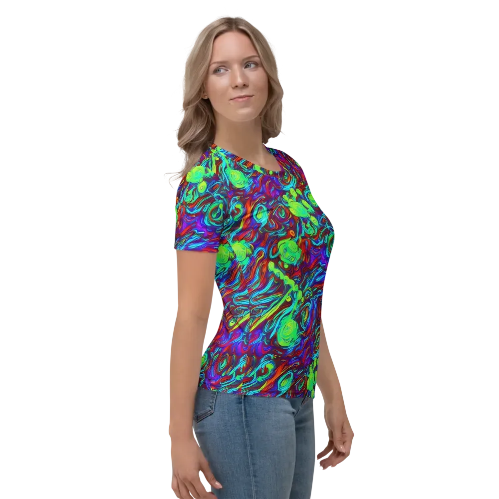 Limewave on Women's Crew Neck T-Shirt — Right