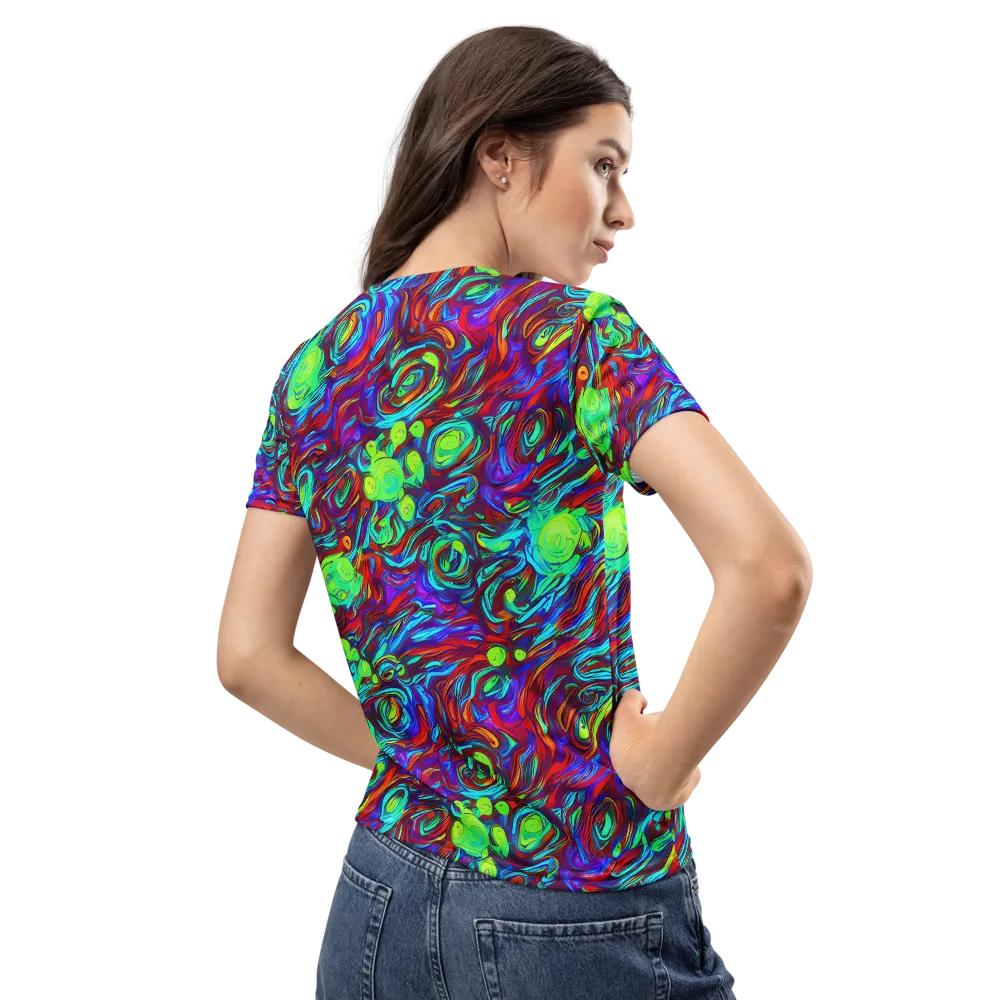 Limewave on Women's Crew Neck T-Shirt — Back