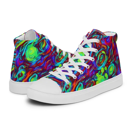 Limewave on a Women's High Top Canvas Shoes