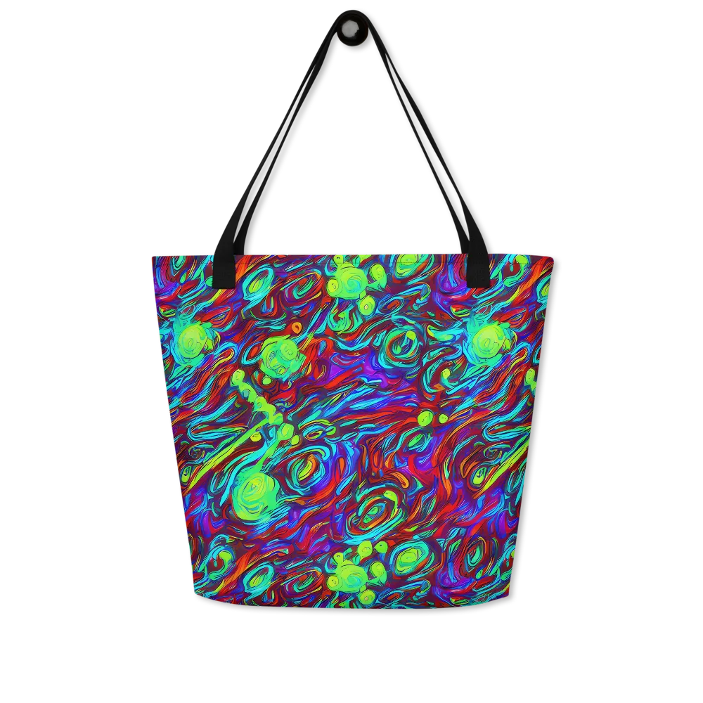 Limewave on Large Tote Bag W/ Pocket — Front