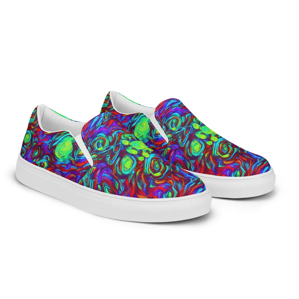 Limewave on Women's Slip-On Canvas Shoes — Right Front
