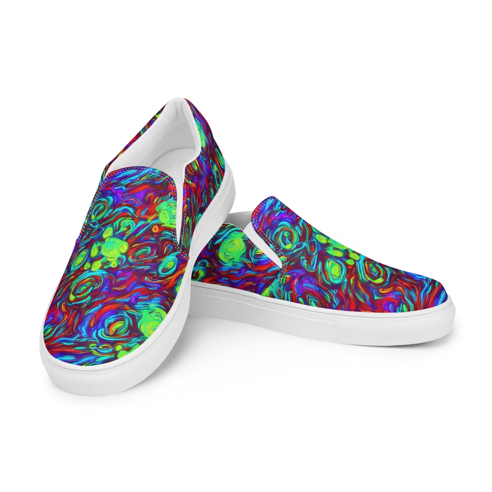 Limewave on Women's Slip-On Canvas Shoes — Left Front