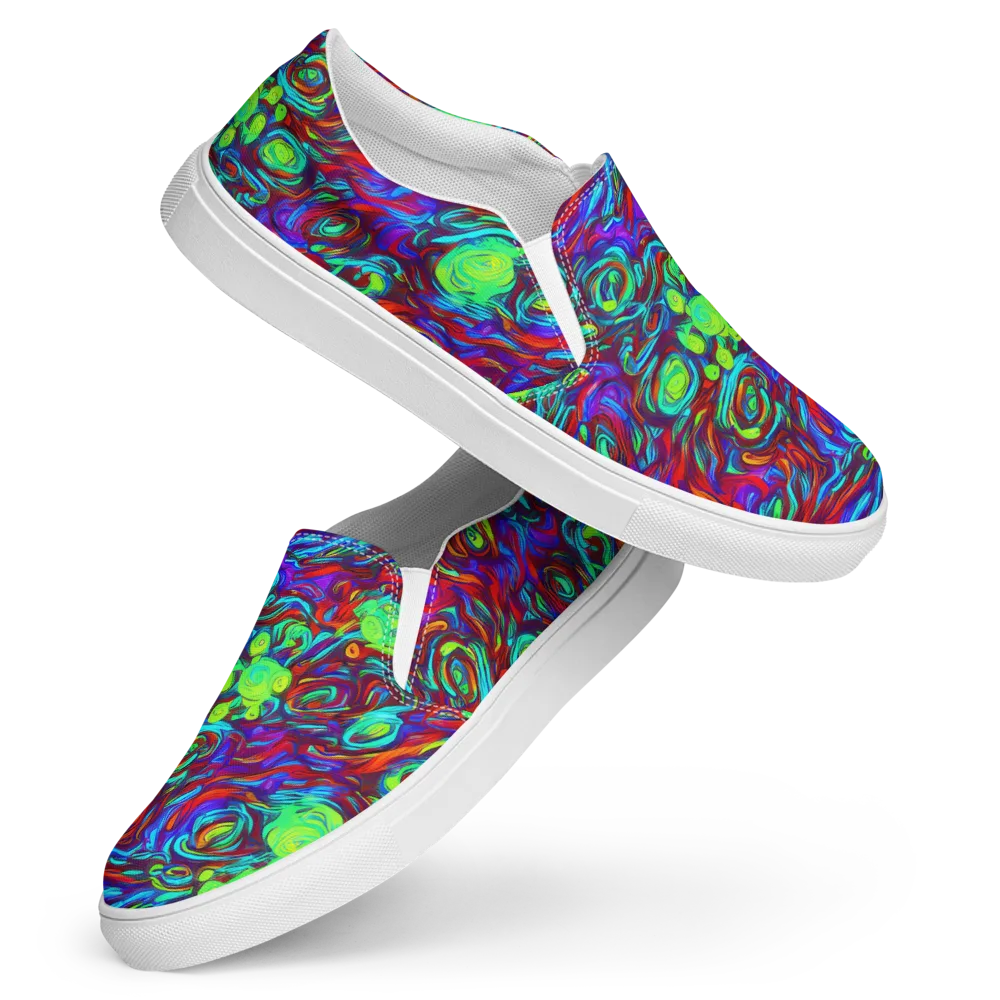 Limewave on Women's Slip-On Canvas Shoes — Front