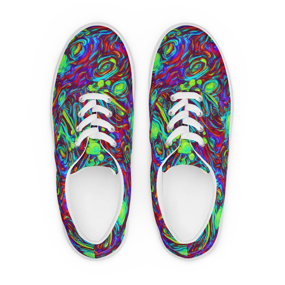 Limewave on Men's Lace-Up Canvas Shoes — Front