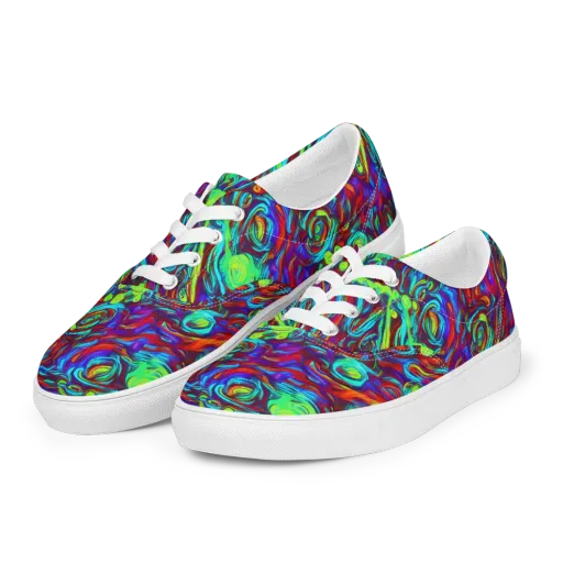 Limewave on a Men's Lace-Up Canvas Shoes