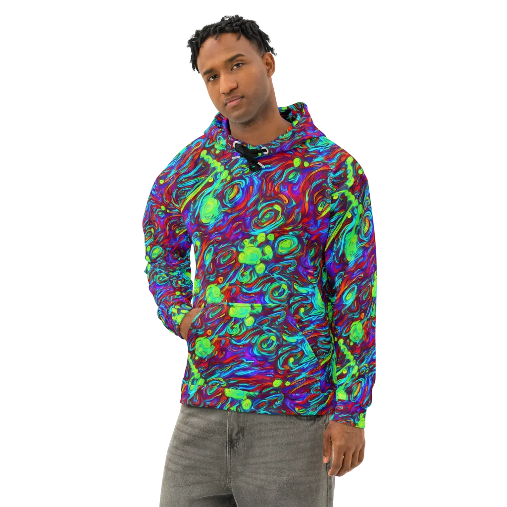 Limewave on Cotton Hoodie — Left Front