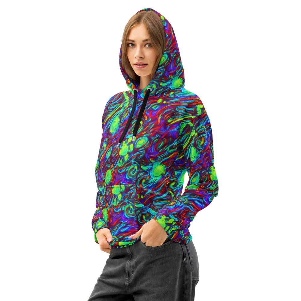Limewave on Cotton Hoodie — Left Front