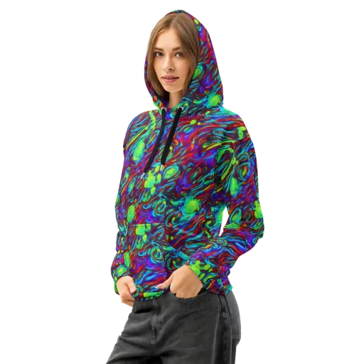 Limewave on a Cotton Hoodie