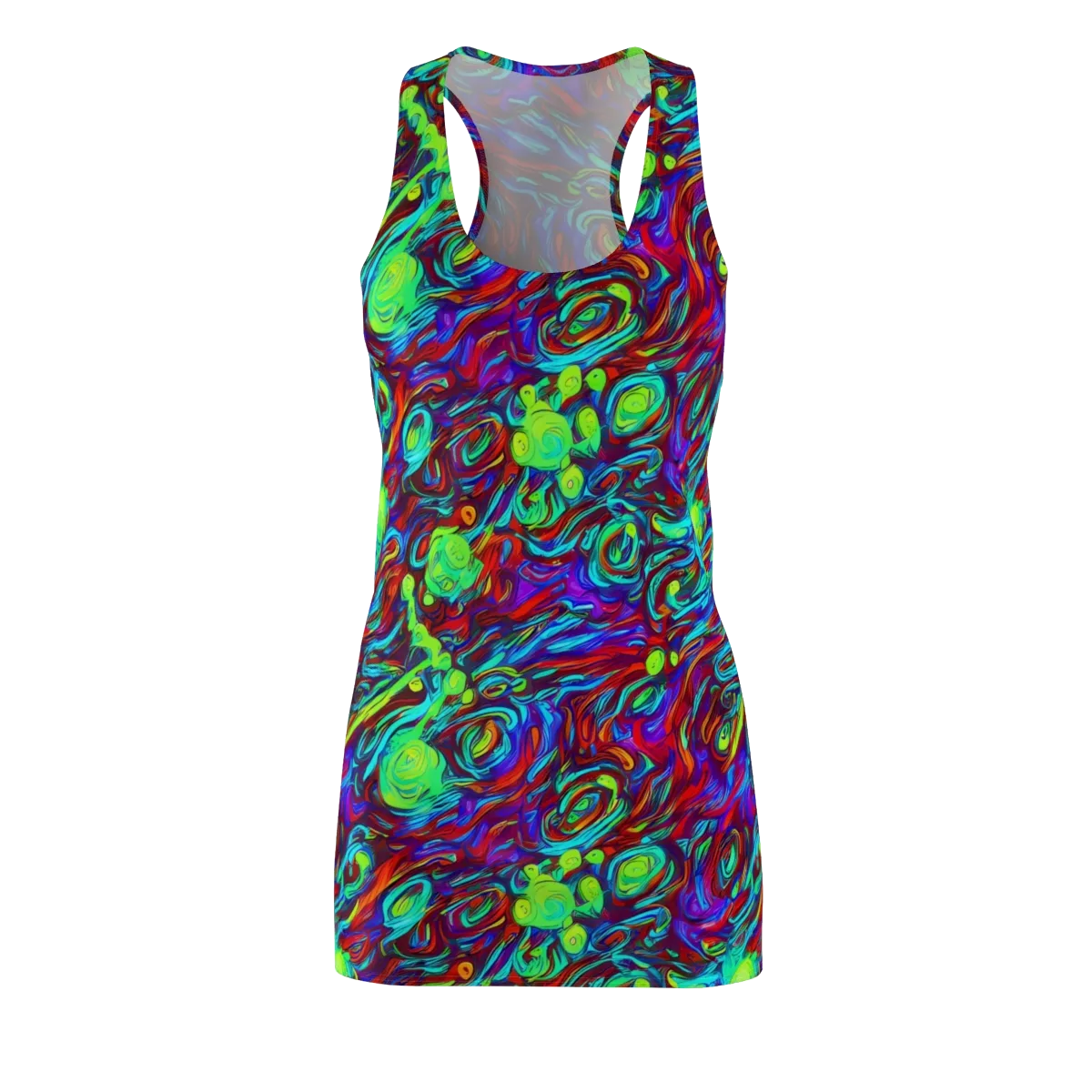 Limewave on Racerback Dress — Front