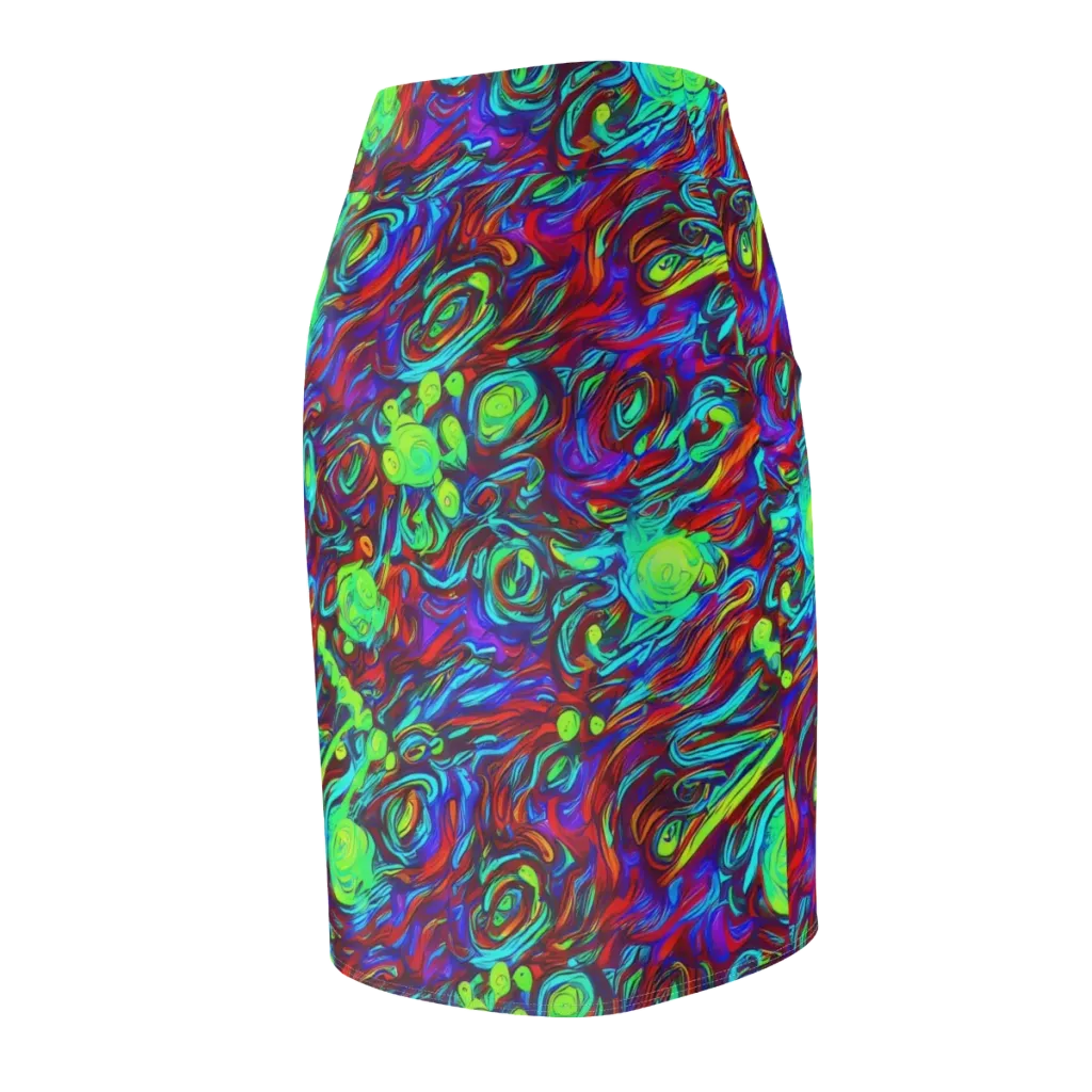 Limewave on Pencil Skirt — Back Side