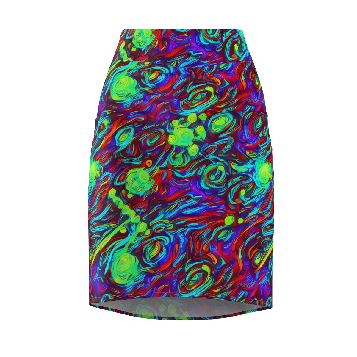 Limewave on Pencil Skirt — Front