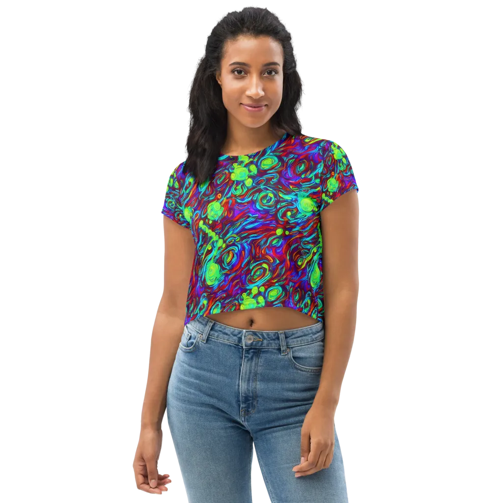 Limewave on Crop Tee — Front
