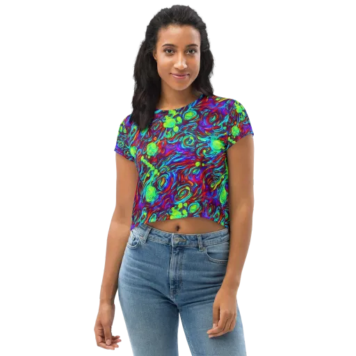 Limewave on a Crop Tee