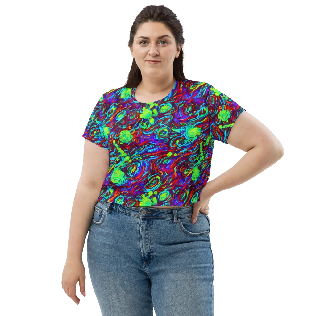 Limewave on Crop Tee — Front