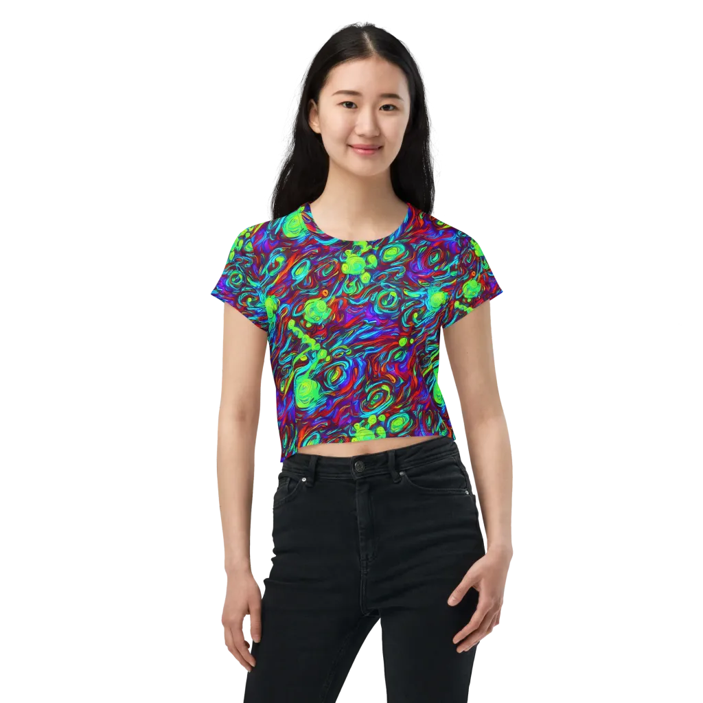 Limewave on Crop Tee — Front