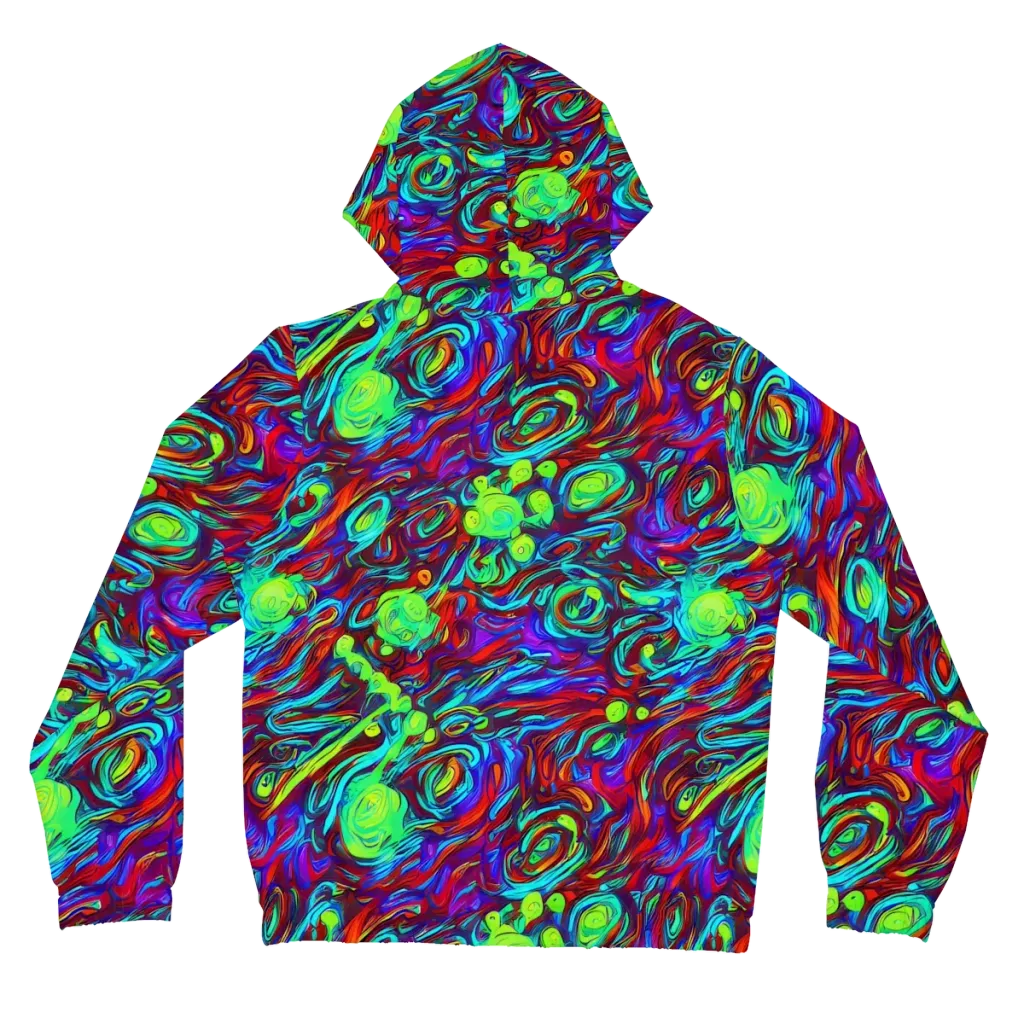Limewave on Women's Full-Zip Hoodie — Back