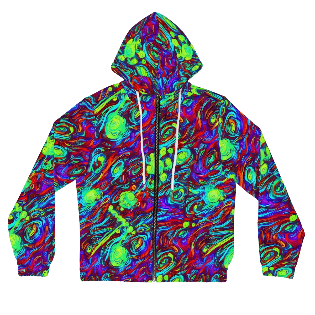 Limewave on Women's Full-Zip Hoodie — Front