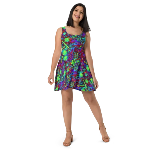 Limewave on a Skater Dress