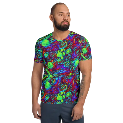 Limewave on a Men's Athletic T-Shirt