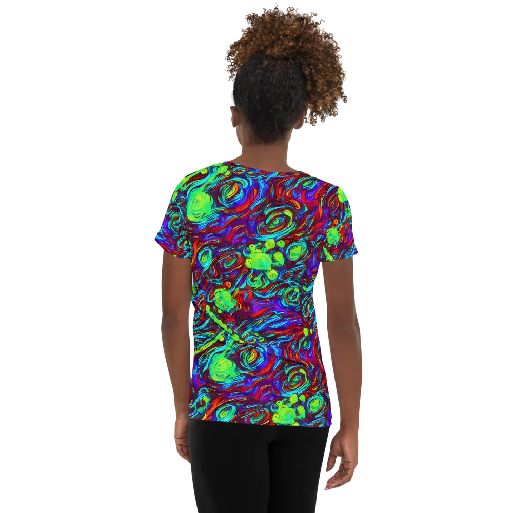 Limewave on Women's Athletic T-Shirt — Back