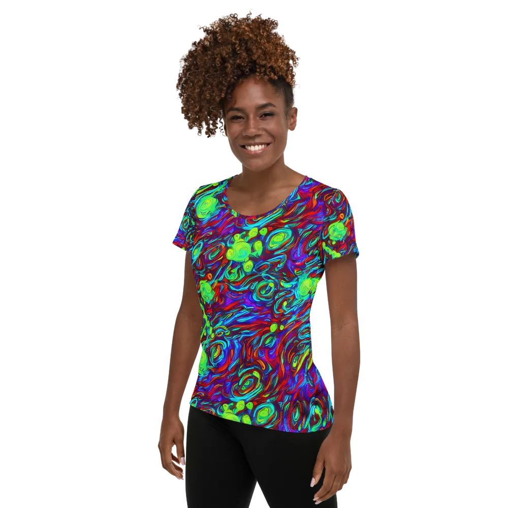 Limewave on Women's Athletic T-Shirt — Left