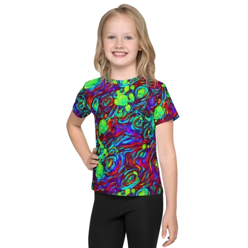 Limewave on a Kids Crew Neck T-Shirt