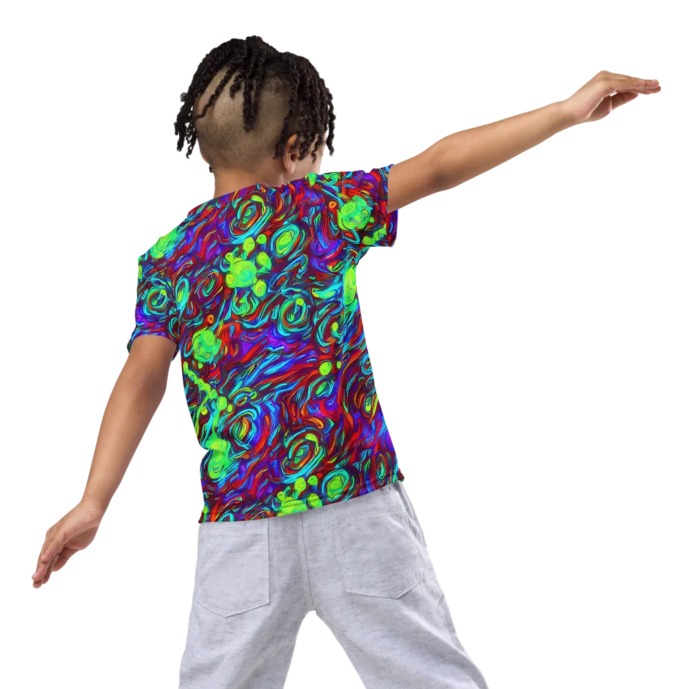 Limewave on Kids Crew Neck T-Shirt — Back