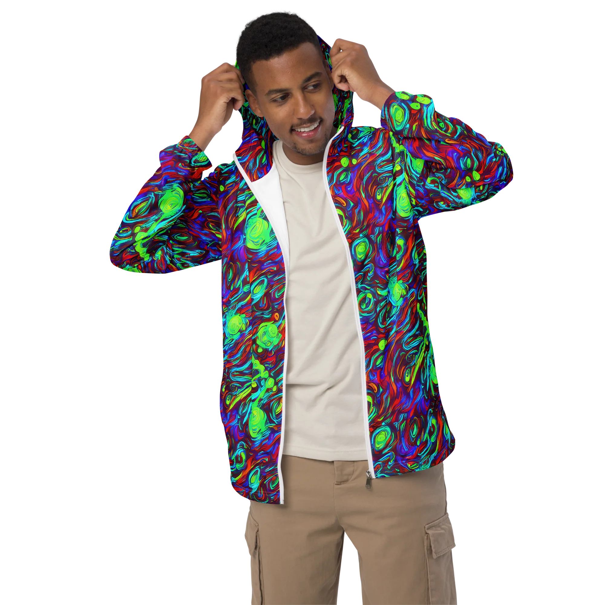 Limewave on Men's Windbreaker — Front