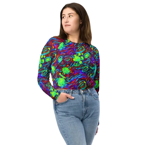 Limewave on a Long Sleeve Crop Top