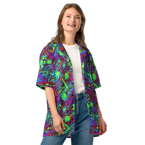 Limewave on a Button Shirt