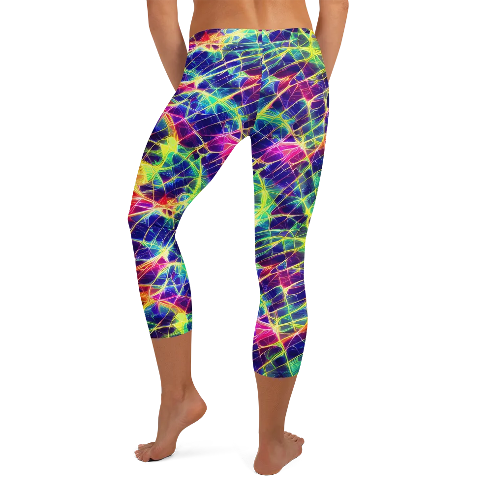 Synthetic Vines on Capri Leggings — Back