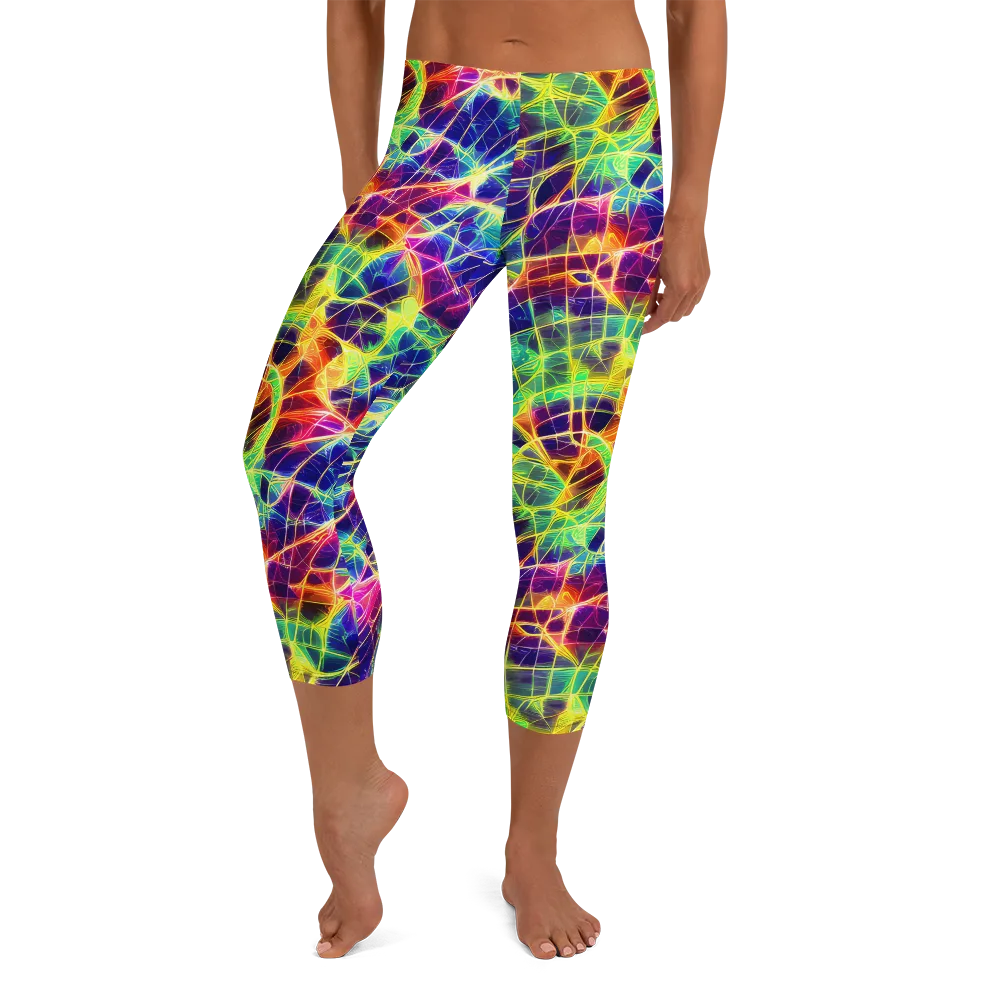 Synthetic Vines on Capri Leggings — Front