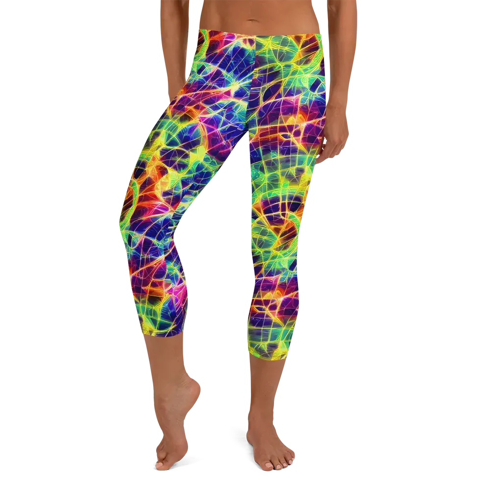 Synthetic Vines on Capri Leggings — Front