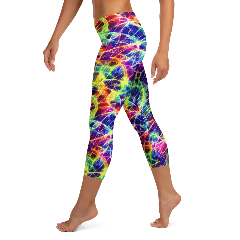 Synthetic Vines on Capri Leggings — Left