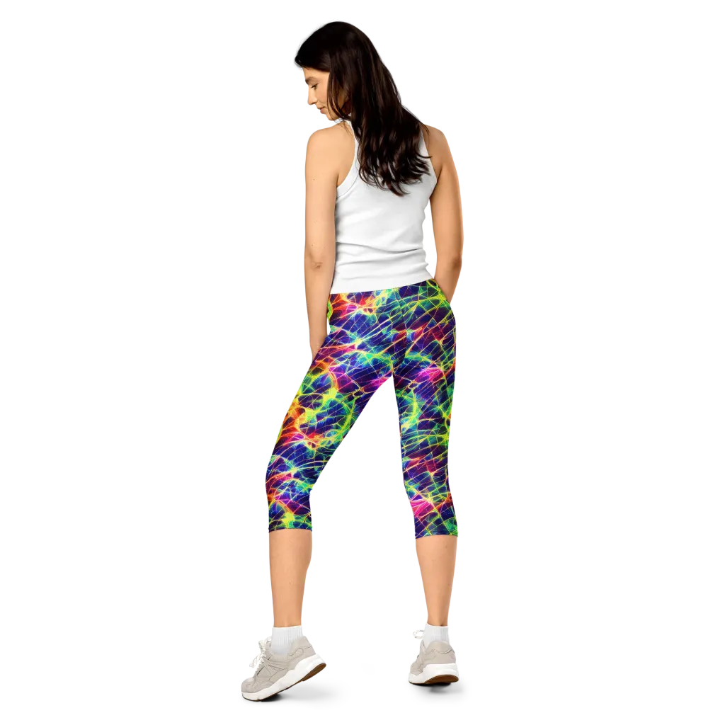 Synthetic Vines on Capri Leggings — Back