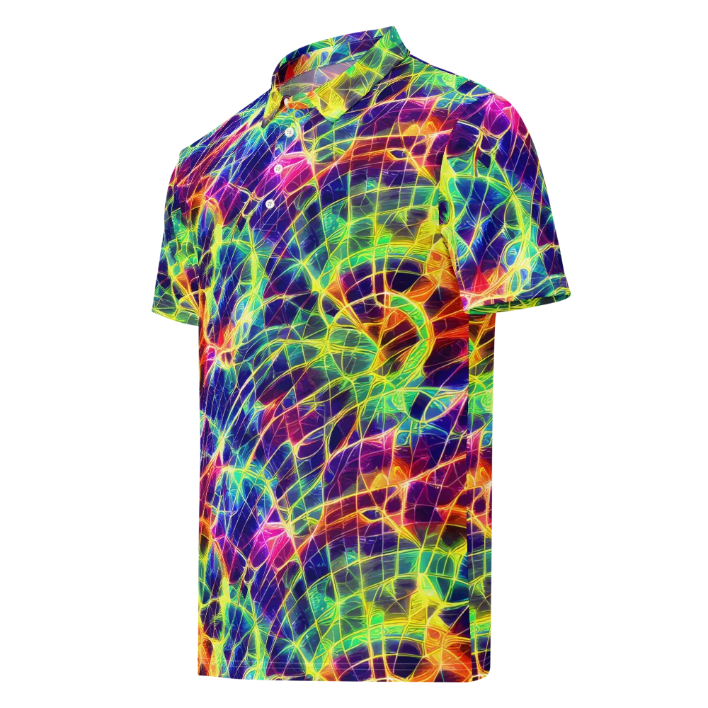 Synthetic Vines on Men's Slim Fit Polo Shirt — Left Front
