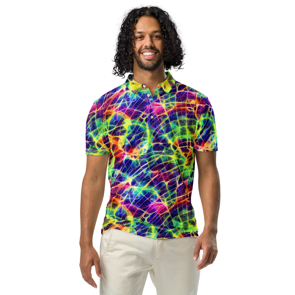 Synthetic Vines on Men's Slim Fit Polo Shirt — Front