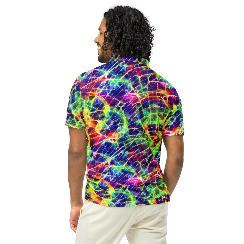 Synthetic Vines on Men's Slim Fit Polo Shirt — Back
