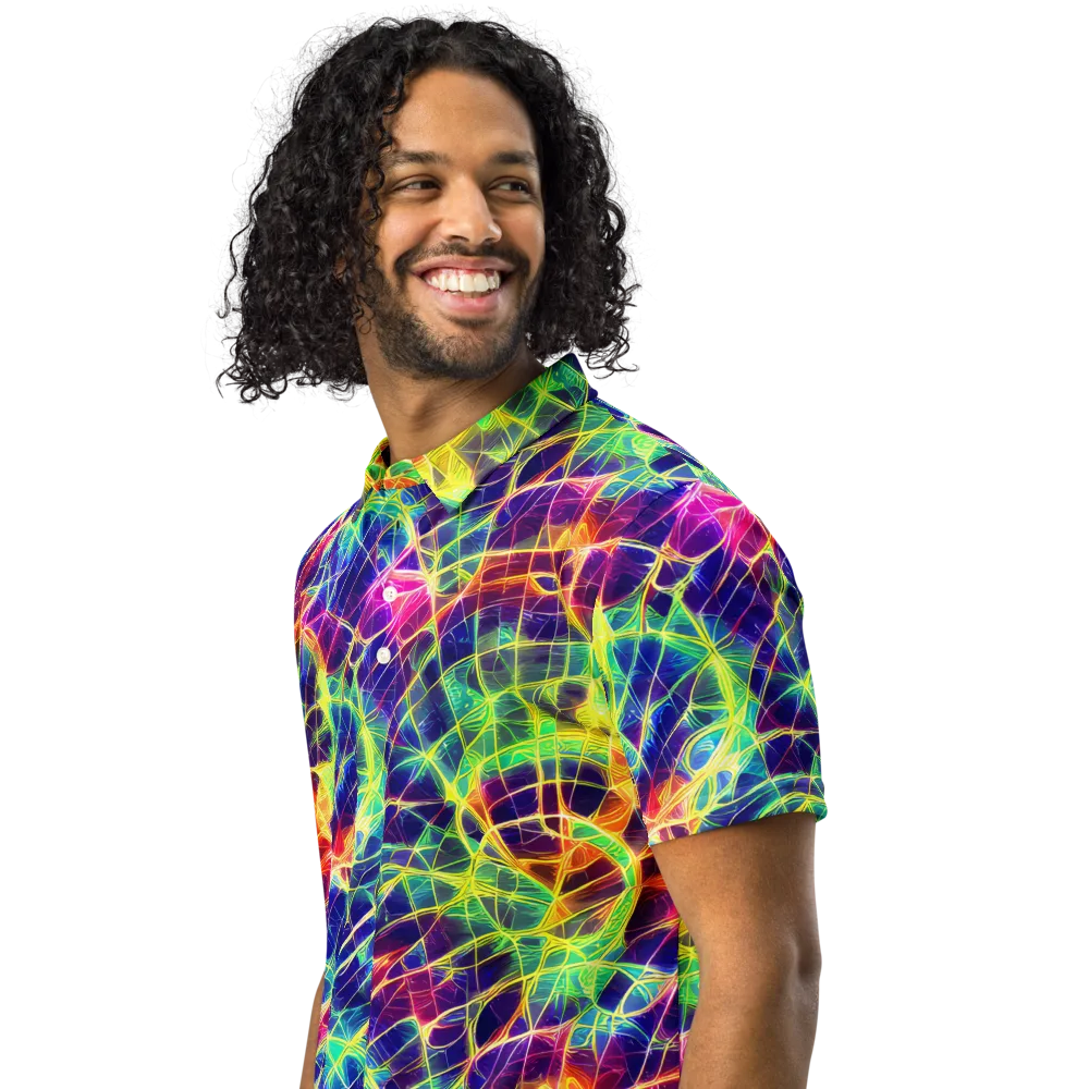 Synthetic Vines on Men's Slim Fit Polo Shirt — Left Front