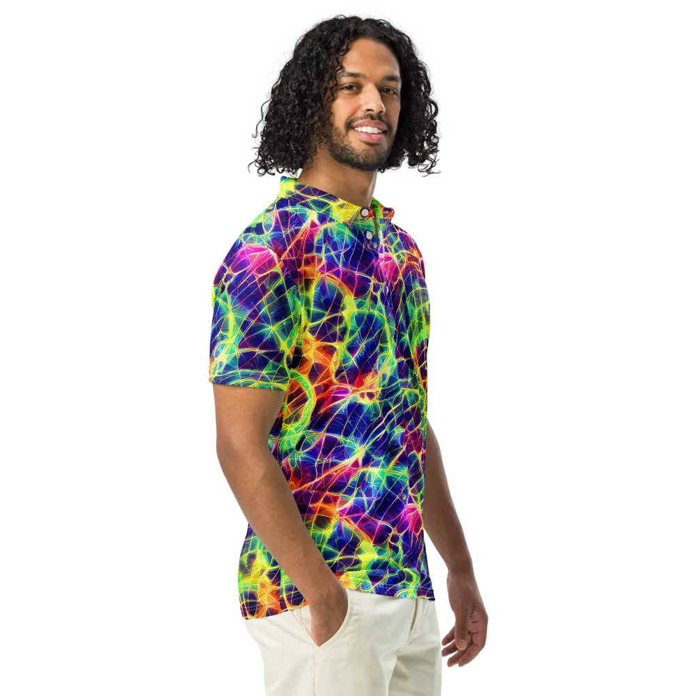 Synthetic Vines on Men's Slim Fit Polo Shirt — Right Front
