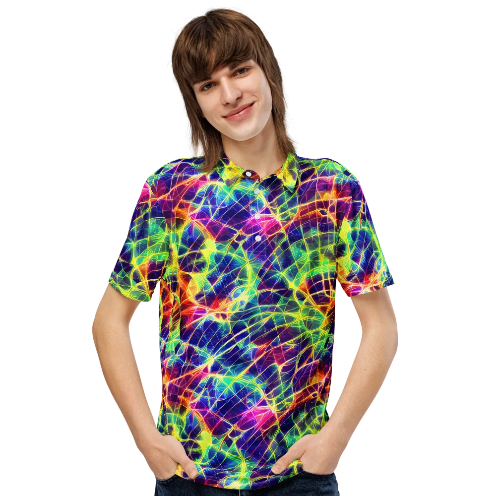 Synthetic Vines on Men's Slim Fit Polo Shirt — Front
