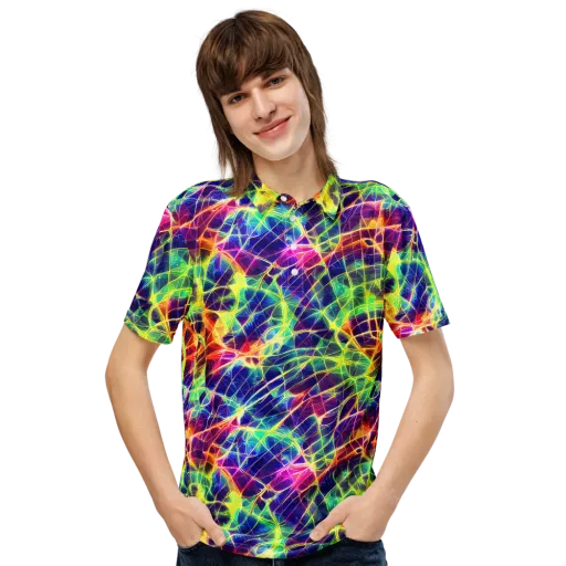 Synthetic Vines on a Men's Slim Fit Polo Shirt