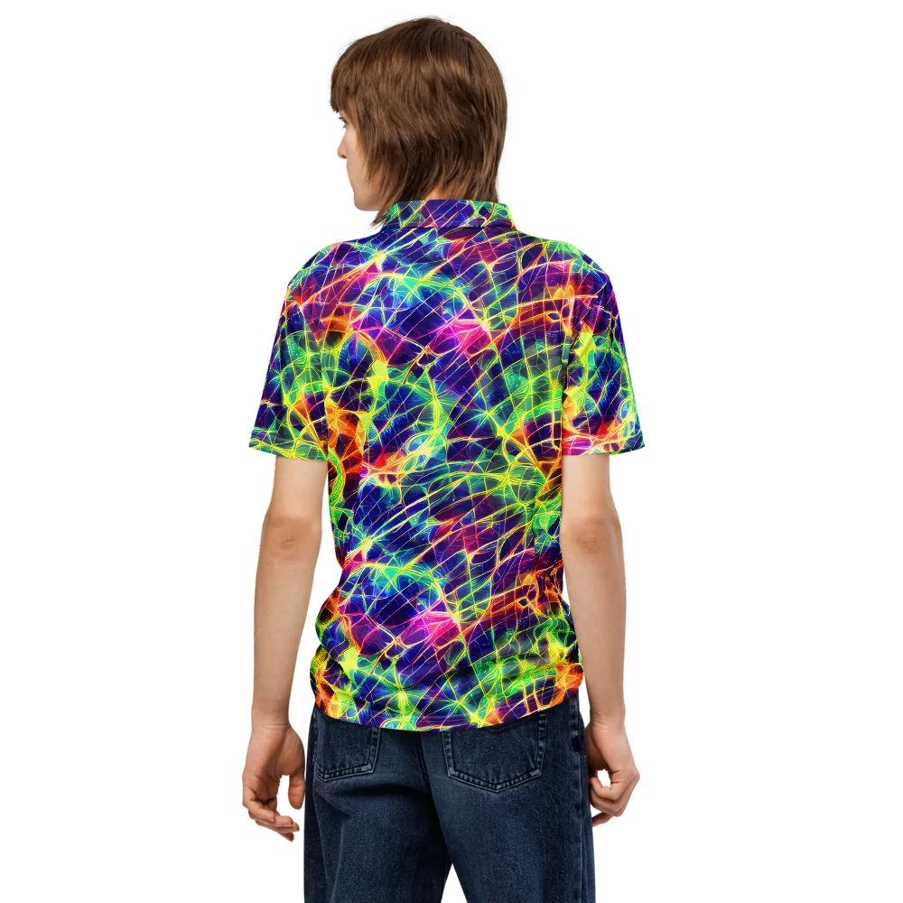 Synthetic Vines on Men's Slim Fit Polo Shirt — Back