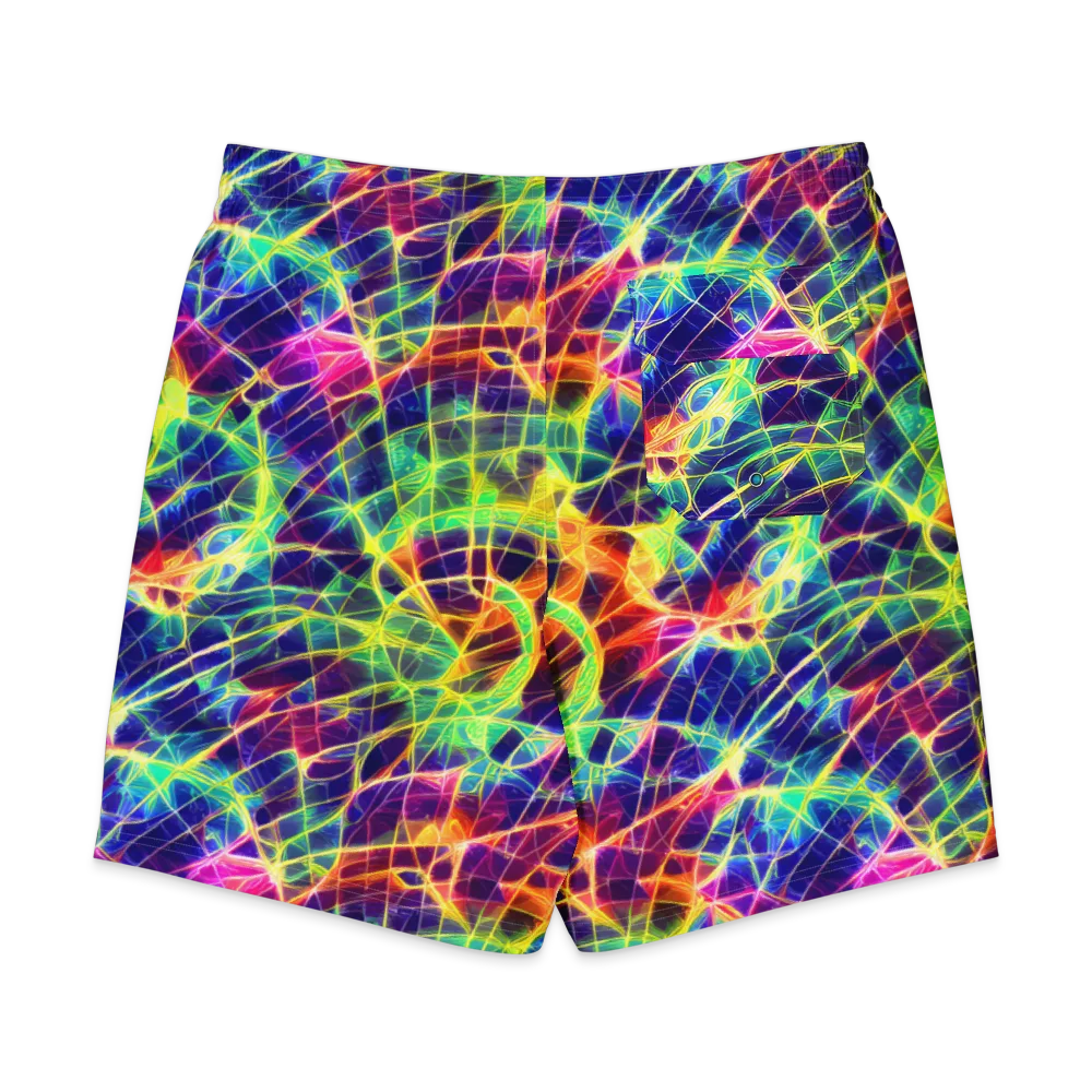 Synthetic Vines on Men's Board Shorts — Back